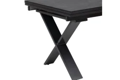KETTLER BasicPlus Pro Garten-Essgruppe, anthrazit, Alu/Textilene, Tisch ausziehbar 180/280 x 100 cm, 6 Klappstühle