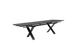 KETTLER BasicPlus Pro Garten-Essgruppe, anthrazit, Alu/Textilene, Tisch ausziehbar 180/280 x 100 cm, 6 Klappstühle