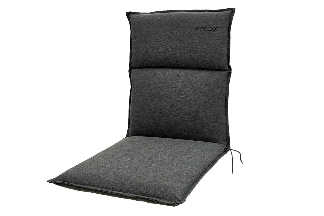 KETTLER BasicPlus Pro Garten-Essgruppe, anthrazit/schwarz, Aluminium/Steinimitat/Polyester, 200/260 x 100 cm, 6 Stapelsessel, inkl Auflagen