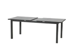 KETTLER BasicPlus Pro Garten-Essgruppe, anthrazit, Alu/Textilene, Tisch 180/240 x 90 cm, 6 Stapelsessel