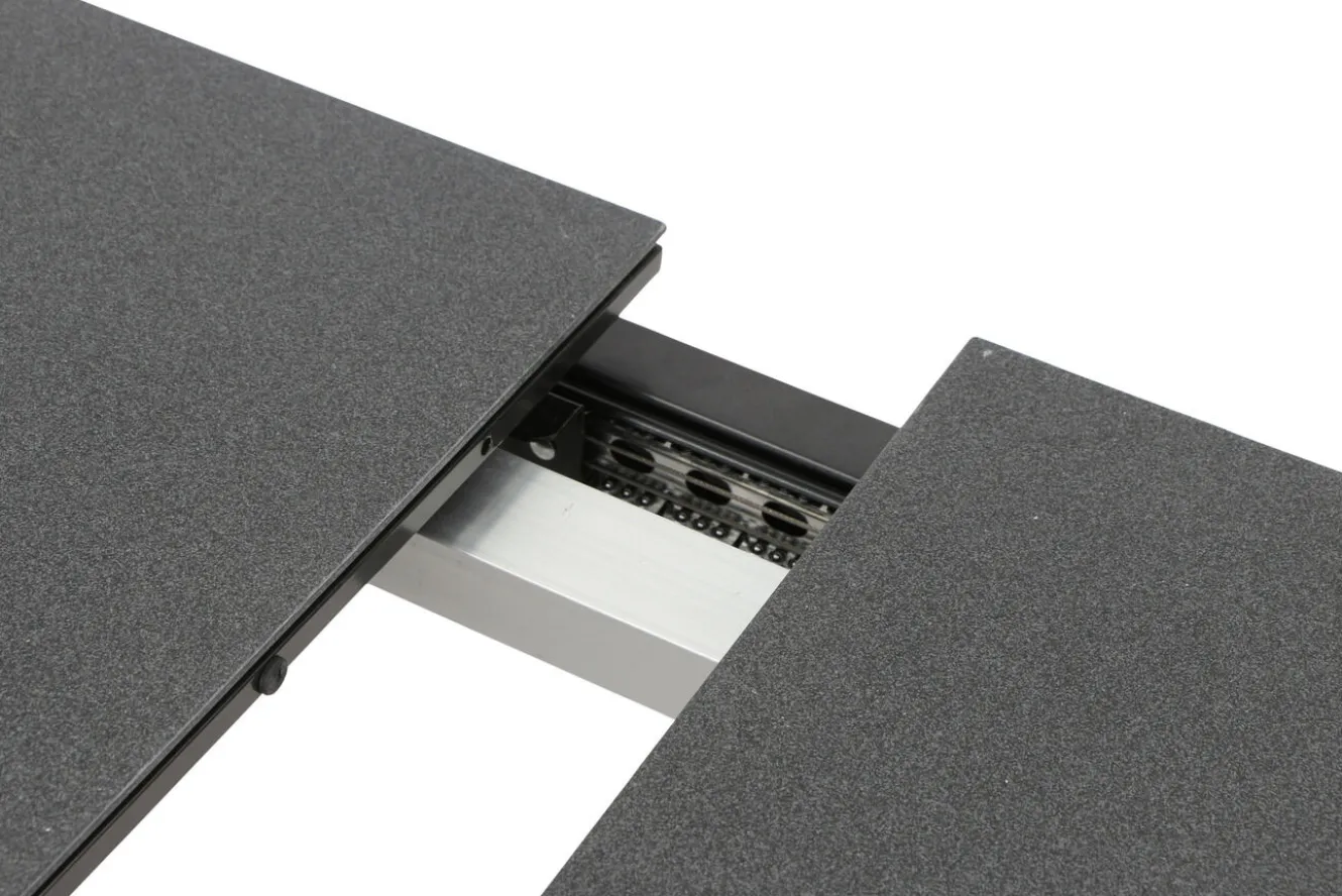 KETTLER BasicPlus Pro Garten-Essgruppe, anthrazit, Alu/Textilene, Tisch 180/240 x 90 cm, 6 Stapelsessel