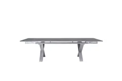 KETTLER BasicPlus Pro Garten-Essgruppe, silber/anthrazit, Alu/Textilene/Spraystone, 180/280 x 100 cm, 6 Klappstühle