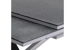 KETTLER BasicPlus Pro Garten-Essgruppe, silber/anthrazit, Alu/Polyester/Spraystone, 180/280 x 100 cm, 6 Stapelsessel, inkl. Auflagen