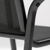 KETTLER BasicPlus Pro Garten-Essgruppe, anthrazit/schwarz, Alu/Textilene/Steinimitat, 200/260 x 100 cm, 6 Stapelstühle