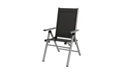 KETTLER BasicPlus Pro Klappstuhl, silber/anthrazit, Aluminium/Textilene, 75 x 62 x 110 cm, klappbar