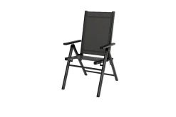 KETTLER BasicPlus Pro Klappstuhl, anthrazit, Aluminium/Textilene, 75 x 62 x 110 cm, klappbar