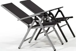 KETTLER BasicPlus Pro Klappstuhl, anthrazit, Aluminium/Textilene, 75 x 62 x 110 cm, klappbar