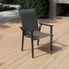 KETTLER BasicPlus Pro Stapelsessel, anthrazit, Aluminium/Textilene, 70 x 65 x 99 cm, stapelbar