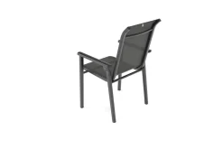 KETTLER BasicPlus Pro Stapelsessel 4er-Set, anthrazit, Aluminium Textilene, 70 x 65 x 99 cm, stapelbar