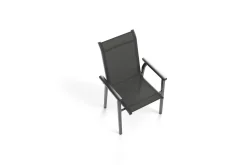 KETTLER BasicPlus Pro Stapelsessel 4er-Set, anthrazit, Aluminium Textilene, 70 x 65 x 99 cm, stapelbar