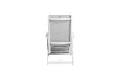 KETTLER BASIC PLUS Relaxsessel,weiß matt/hellgrau, Alu/Outdoorgewebe, klappbar, rostfreies Material, 0301216-5200