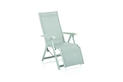 KETTLER BASIC PLUS Relaxsessel,weiß matt/hellgrau, Alu/Outdoorgewebe, klappbar, rostfreies Material, 0301216-5200