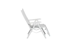 KETTLER BASIC PLUS Relaxsessel,weiß matt/hellgrau, Alu/Outdoorgewebe, klappbar, rostfreies Material, 0301216-5200