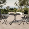 KETTLER Boulevard/Basic Plus Balkon-Set, anthrazit, Alu/KETTALUX/Textilene, Klapptisch 80 x 80 cm, 2 Klappstühle