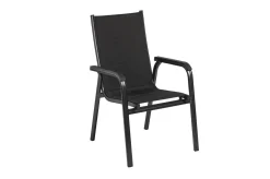 KETTLER Boulevard/Basic Plus Balkon-Set, anthrazit, Aluminium/KETTALUX, Klapptisch 80 x 80 cm, 2 Stapelsessel, witterungsbeständig, pflegeleicht