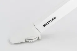 KETTLER Boulevard/Basic Plus Gartenessgruppe, weiß/hellgrau, Aluminium, Klapptisch 140 x 95 cm, 4 Stapelsessel