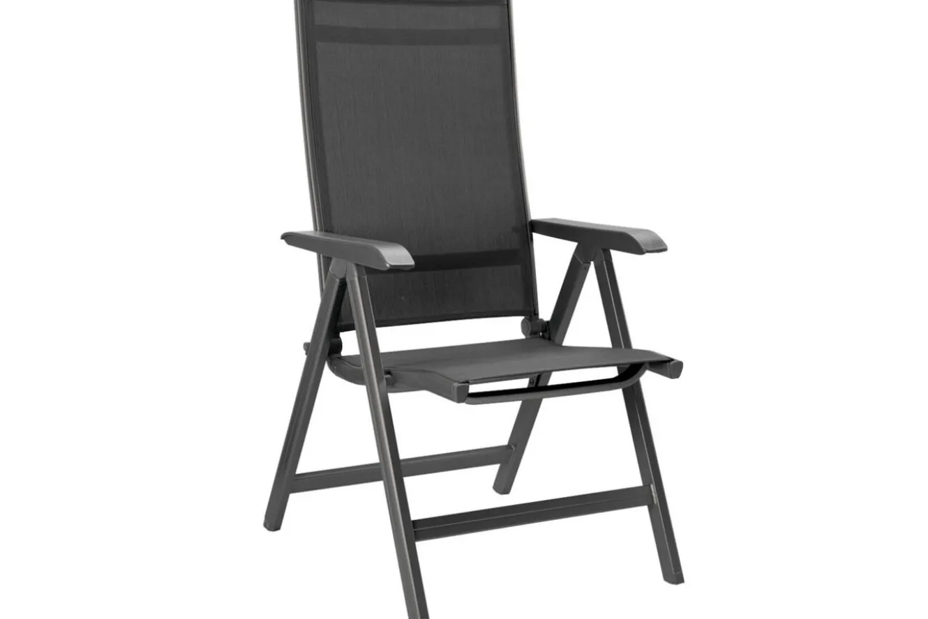 KETTLER Boulevard/Basic Plus Gartenessgruppe, anthrazit, Aluminium/KETTALUX, Klapptisch 140 x 95 cm, 4 Klappstühle, kratzfest, witterungsbeständig