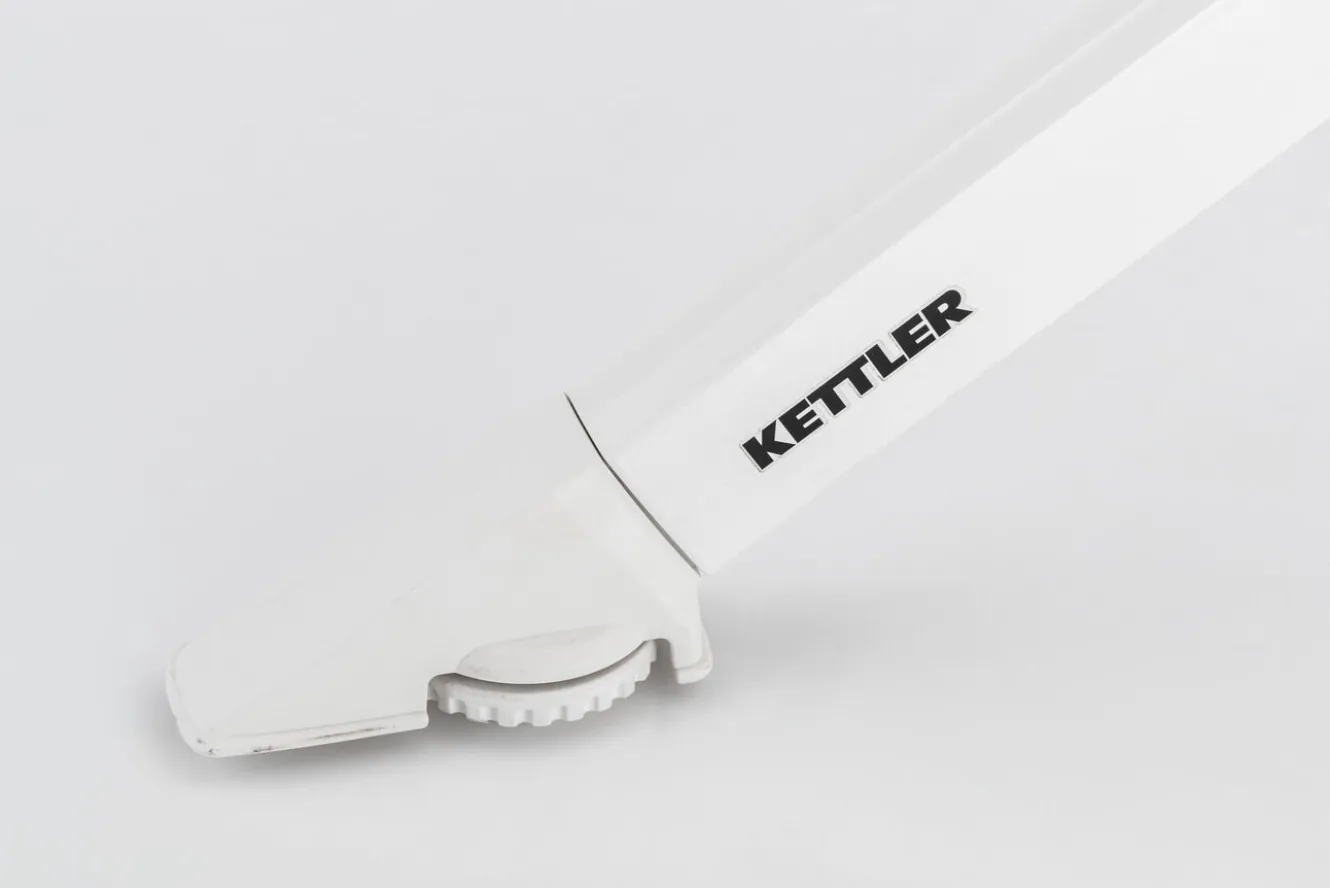 KETTLER Boulevard/Basic Plus Gartenessgruppe, weiß, Aluminium, Klapptisch 140 x 95 cm, 4 Klappstühle