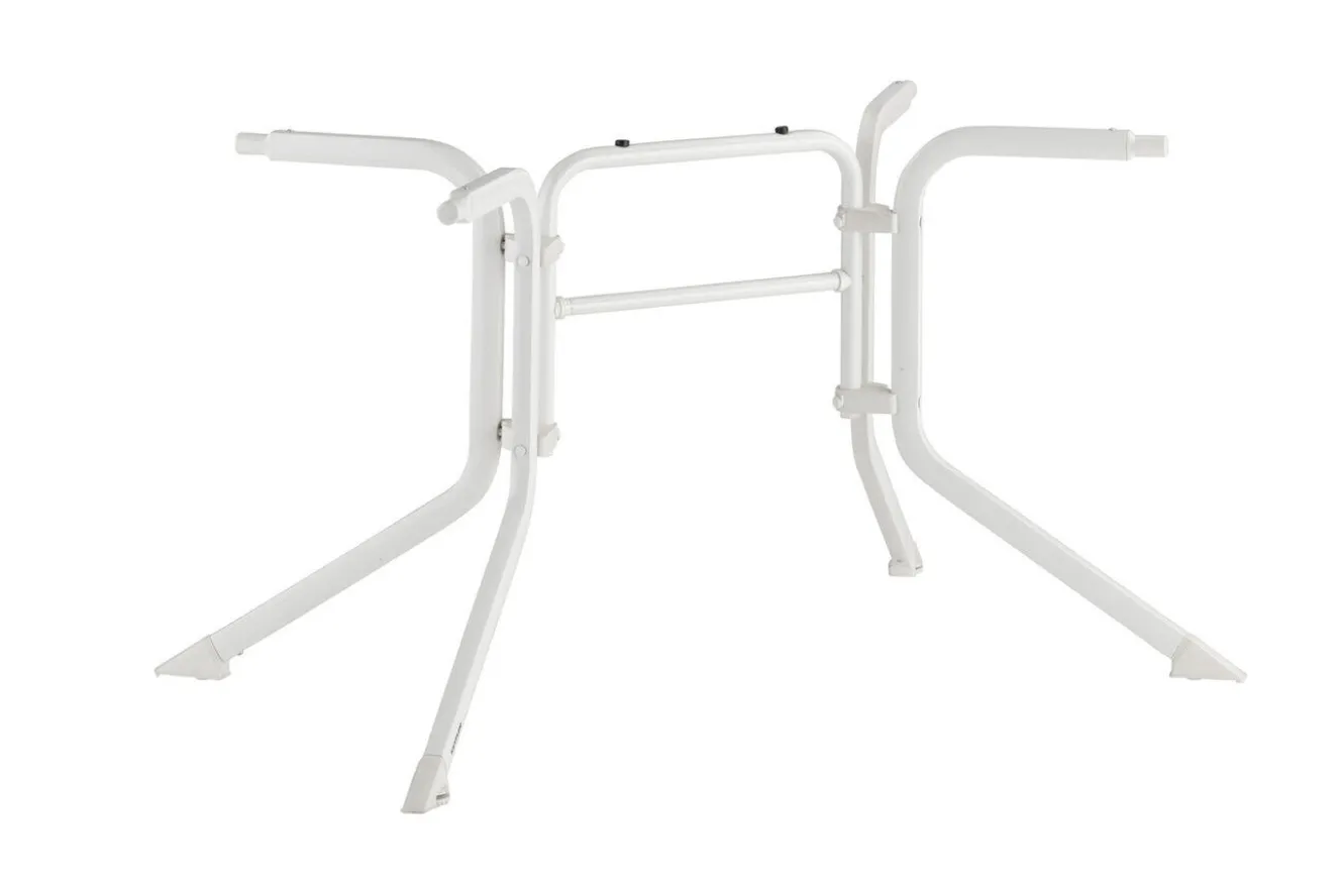 KETTLER Boulevard/Basic Plus Gartenessgruppe, weiß, Aluminium, Klapptisch 140 x 95 cm, 4 Klappstühle