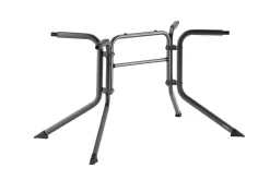 KETTLER Boulevard/Basic Plus Gartenessgruppe, anthrazit, Alu/KETTALUX, Klapptisch 140 x 95 cm, 4 Stapelsessel, kratzfest, witterungsbeständig
