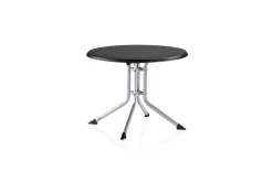 KETTLER BOULEVARD Klapptisch, silber/anthrazit, Alu/KETTALUX, Ø100cm, klappbar, robust, 0307016-0000