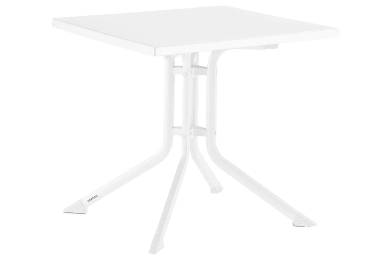 KETTLER BOULEVARD Klapptisch, weiß, Aluminium/KETTALUX, 70 x 70 cm, schmutzabweisend, quadratisch