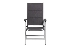KETTLER Cubic/ Basic Plus Padded Garten-Essgruppe, silber/anthrazit, Alu/Textilene, Tisch 160 x 90 cm, 4 Klappstühle