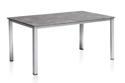 KETTLER Cubic Esstisch, silber/anthrazit, Aluminium, 160x90 cm, 0301821-0100