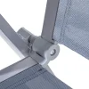KETTLER Cubic Garten-Essgruppe, silber/anthrazit/grau, Alu/Textilene, Tisch 160 x 90 cm, 4 Klappstühle