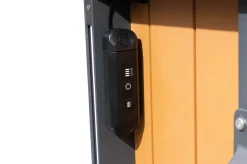 KETTLER Exklusivmodell BasicPlus Pro, Garten-Essgruppe mit LED-Beleuchtung, anthrazit/natur, Alu/Holzimitat, 240 x 100 cm, 4 Klappstühle