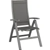 Kettler Garten-Essgruppe, anthrazit/anthrazit, Kettalux-Plus Dining-Tisch 160x95cm, 4 Klappstühle Altura