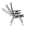 KETTLER Garten-Essgruppe mit 6 Klappstühlen und Outdoor-Teppich, silber/anthrazit/andorra-weiß, Aluminium/Textilene, ausziehbarer Tisch 180/240 x 100 cm