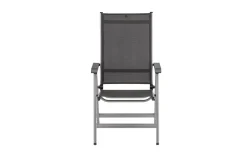 KETTLER Garten-Essgruppe, silber/anthrazit, Alu/Textilene, Tisch 180/240 x 100 cm, 6 Klappstühle, inkl. Auflagen