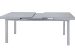 KETTLER Garten-Essgruppe, silber/anthrazit, Alu/Textilene, Tisch 180/240 x 100 cm, 6 Klappstühle, inkl. Auflagen