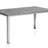 KETTLER Granada Garten-Essgruppe, silber/anthrazit, Alu, Tisch 160x90, 4 Stapelsessel