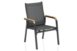 KETTLER Granada Stapelsessel, anthrazit/anthrazit, Alu/Textilene, 0301205-7100
