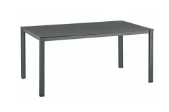 KETTLER KETTALUX-PLUS/Basic Plus Padded Sitzgruppe, anthrazit, Alu/Textilene, Tisch 160x95 cm, 4 Klappstühle