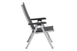KETTLER KETTALUX-PLUS/Basic Plus Padded Sitzgruppe, silber/anthrazit, Alu/Textilene, Tisch 160x95 cm,4 Klappstühle