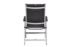 KETTLER KETTALUX-PLUS/Basic Plus Padded Sitzgruppe, silber/anthrazit, Alu/Textilene, Tisch 160x95 cm,4 Klappstühle