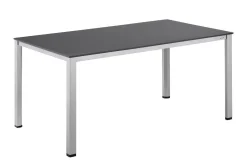 KETTLER Kettalux-Plus Dining-Tisch, silber/anthrazit, Alu, 160x95cm, 0301821-0000