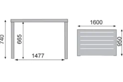 KETTLER Kettalux-Plus Dining-Tisch, anthrazit/anthrazit, Alu, 160x95cm, 0301821-7000