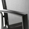 KETTLER KETTALUX-PLUS/Legato Curve Sitzgruppe, anthrazit, Alu/Textilene, Tisch 160x95 cm, 4 Stapelsessel, stapelbar