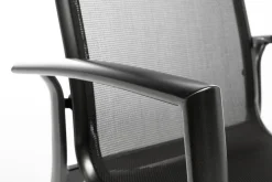 KETTLER KETTALUX-PLUS/Legato Curve Sitzgruppe, anthrazit, Alu/Textilene, Tisch 160x95 cm, 4 Stapelsessel, stapelbar