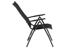 KETTLER Legato Curve Klappstuhl, anthrazit, Alu/Textilene, 0302301-7000, verstellbare Rückenlehne