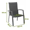 KETTLER Legato Curve Stapelsessel, anthrazit, Alu/Textilene, 0302302-7000, stapelbar