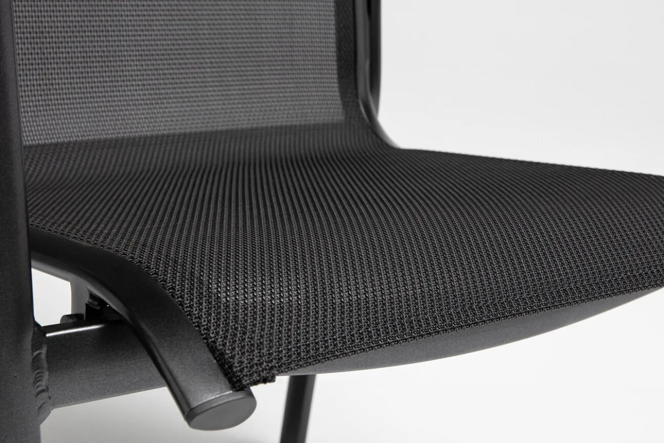 KETTLER Legato Curve Stapelsessel, anthrazit, Alu/Textilene, 0302302-7000, stapelbar