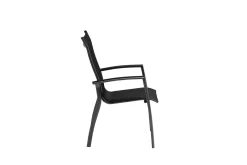 KETTLER Legato Curve Stapelsessel, anthrazit, Alu/Textilene, 0302302-7000, stapelbar