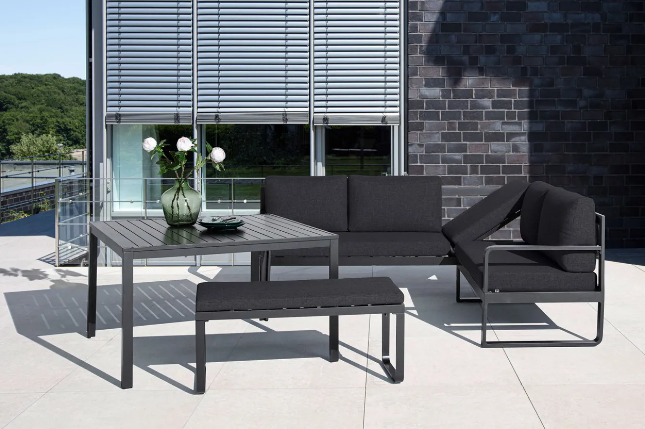 KETTLER Ocean Dining-Lounge, anthrazit/anthrazit, 223 x 200 cm, inkl. Kissen, 0320831-7200