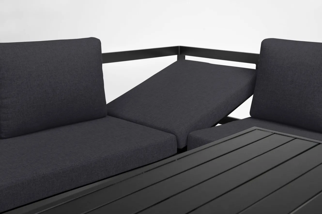 KETTLER Ocean Dining-Lounge, anthrazit/anthrazit, 223 x 200 cm, inkl. Kissen, 0320831-7200