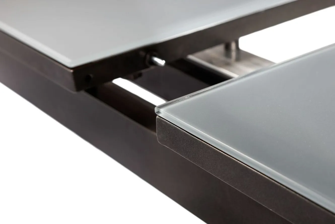 KETTLER Premium/Granada Garten-Essgruppe, Anthrazit/Grau, Alu/Glas, Ausziehtisch 180/240x100cm, 4 Stapelsessel, 2 Klappstühle